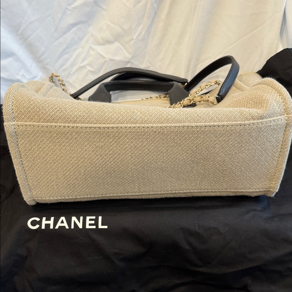 Chanel Cream and Black Tote Bag Set - Picture 5 of 8